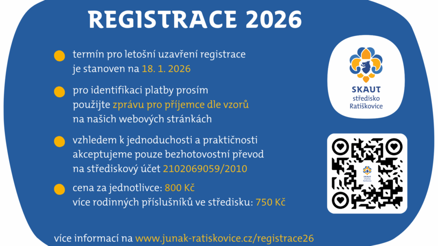 Registrace Junák Ratíškovice 2026